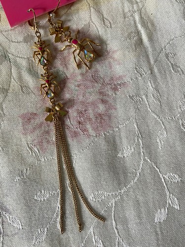 Pendientes de arco de araña Betsey Johnson nuevos con etiquetas - Imagen 3 de 5