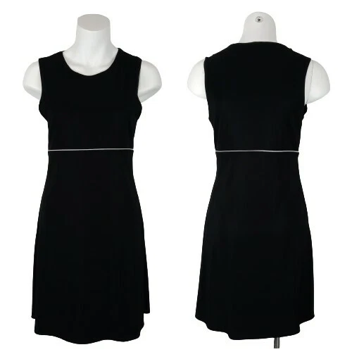 Vintage 90s Express Tricot Black Spandex Tank Mini Dress Size 7/8 ~ Medium