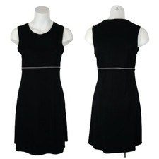 Vintage 90s Express Tricot Black Spandex Tank Mini Dress Size 7/8 ~ Medium