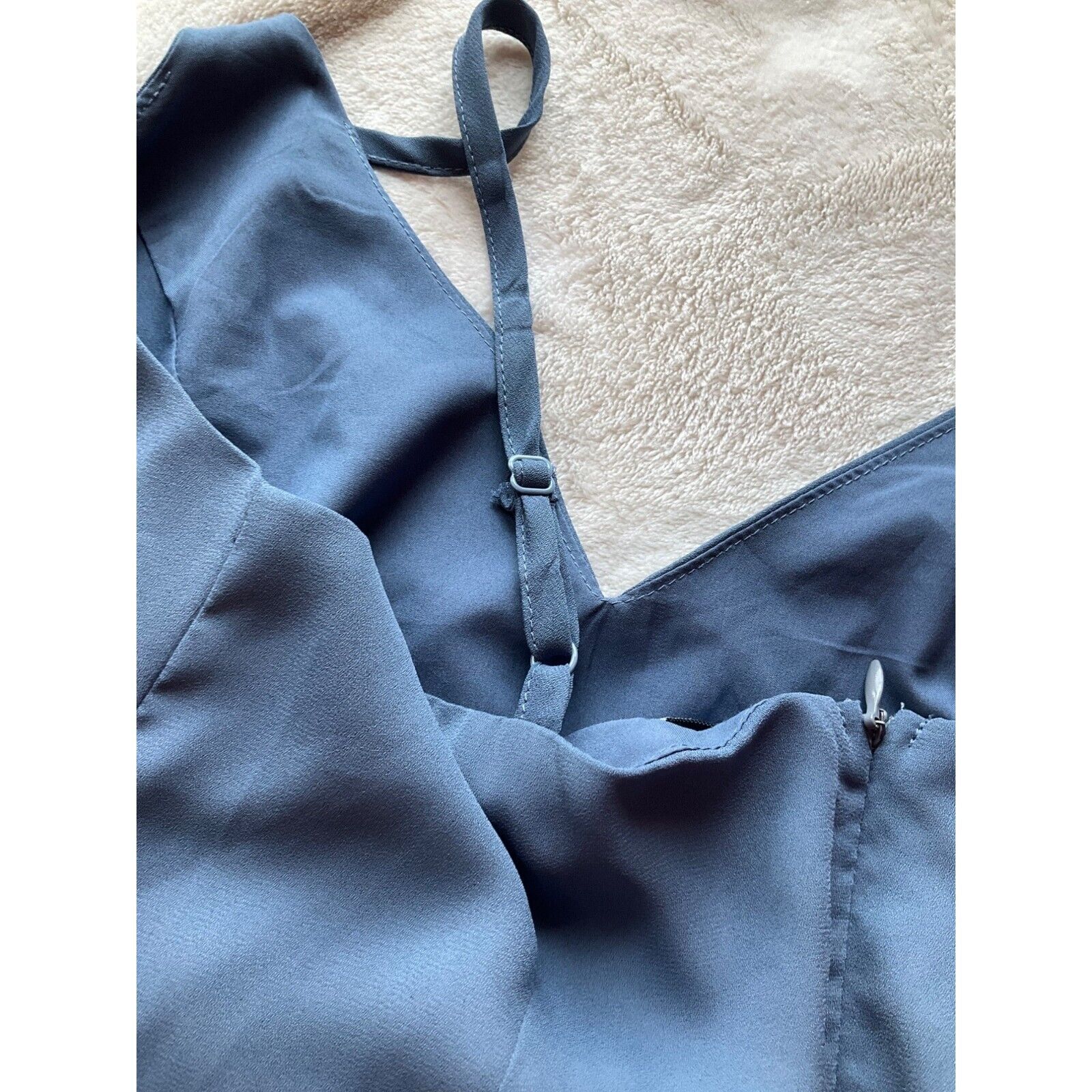 Tobi Women's Slate Blue Faux Ruffle Wrap Side Sli… - image 11