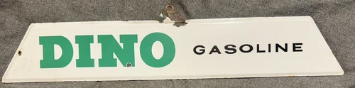 Vintage Sinclair Dino Gasoline Porcelain Gas Pump Plate Advertising Sign 😍
