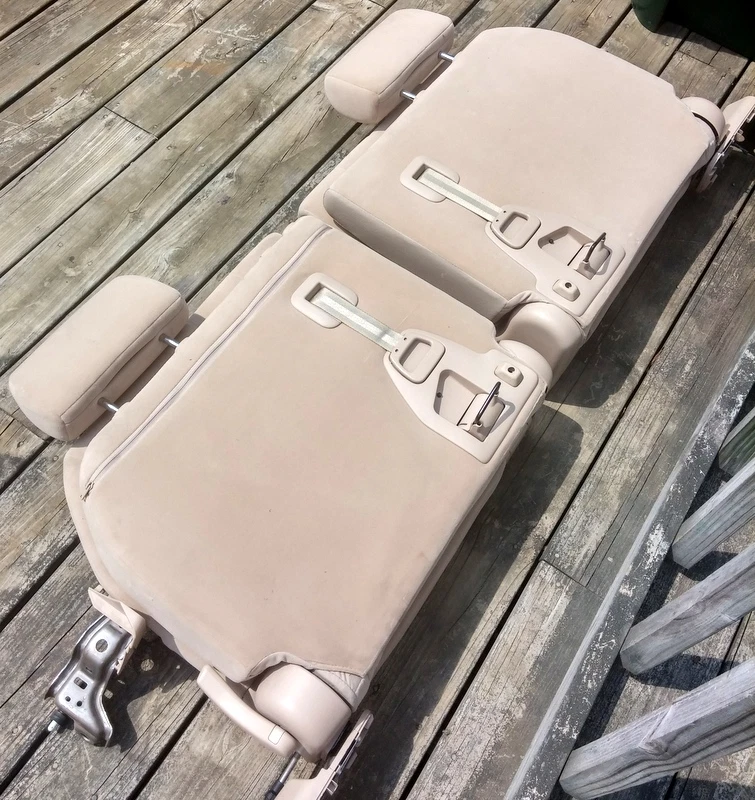 Toyota Land Cruiser 2008 09 10 11 12 tercera fila de asientos Lexus LX570 marrón tostado Foto 4 de 4