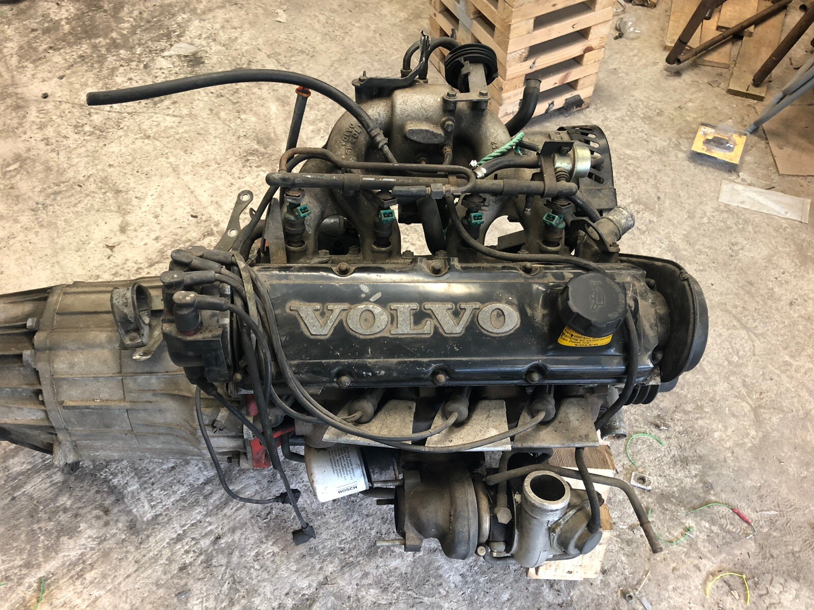 Volvo 940 Turbo Engine B230 Manual M90 Gearbox loom Complete Red Block