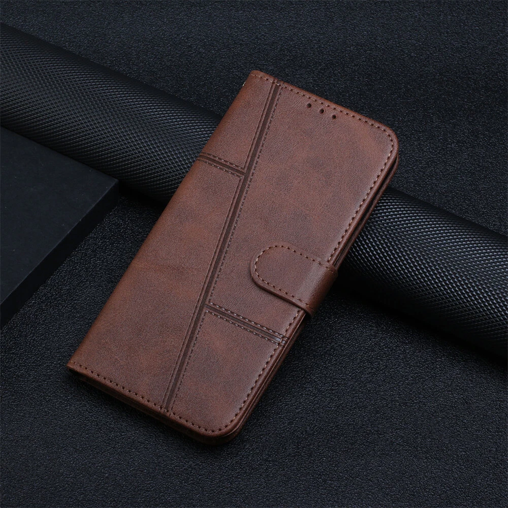 Premium Leather Flip Wallet Shockproof Case for iPhone 15 Pro Max 14 13 XR 7 with Full Protection