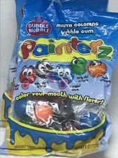 Dubble Bubble Gum Balls Painterz Mouth Coloring Set Of 3 Bags. 4oz Ea. Fast Ship