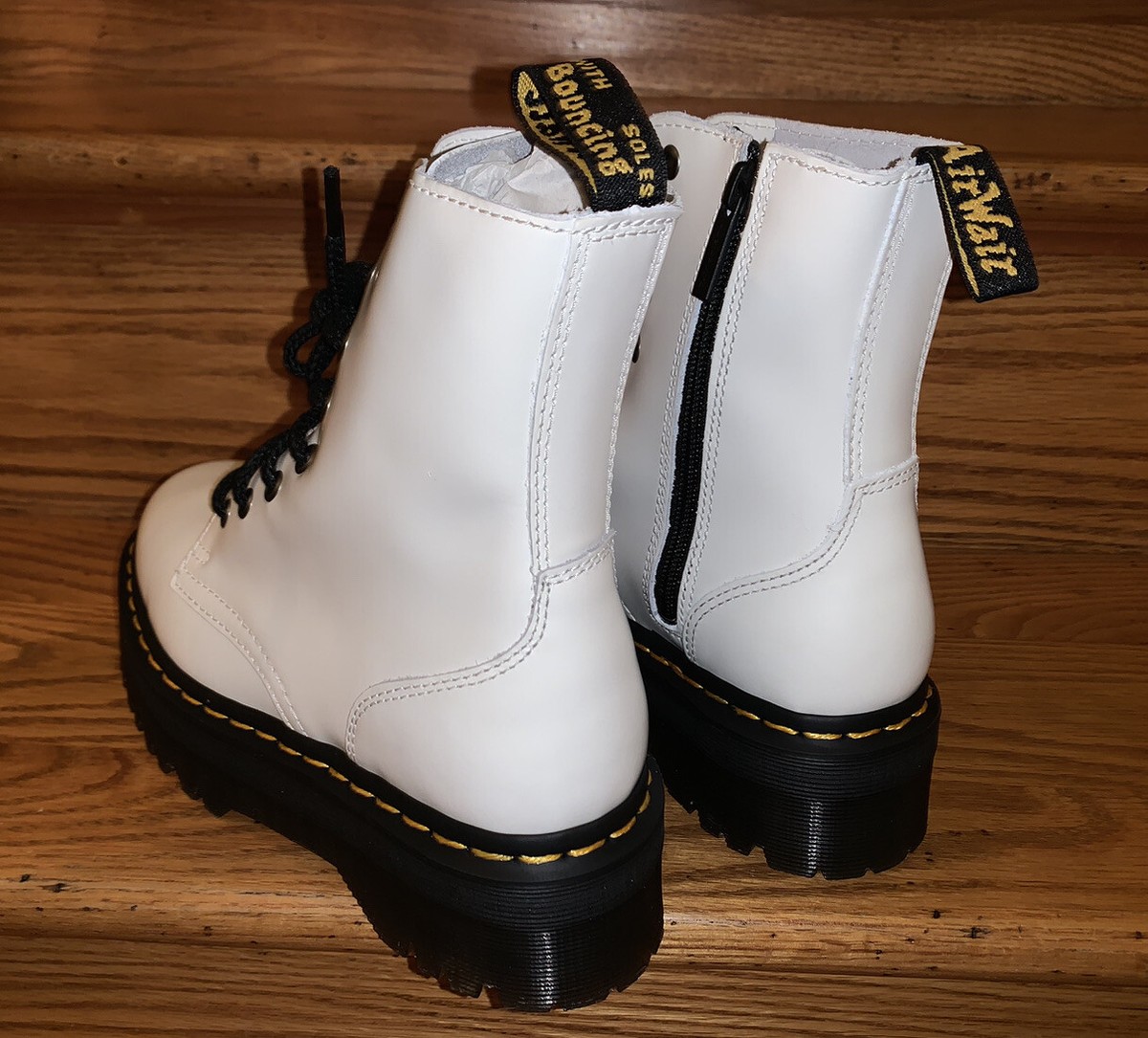 Dr Martens Jadon Leather Platform Combat Boots Woman US 10 
