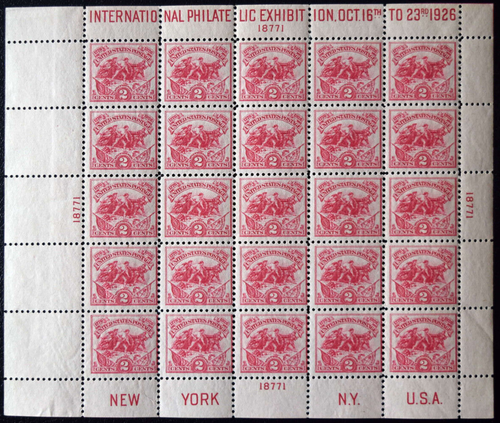 US SC#630 Mint VLH With Original Gum Souvenir Sheet