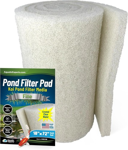 Efficient White Koi Pond Filter Pad - 1" Thick, Reusable, 18" x 72" Dimensions - 第 3/8 張圖片