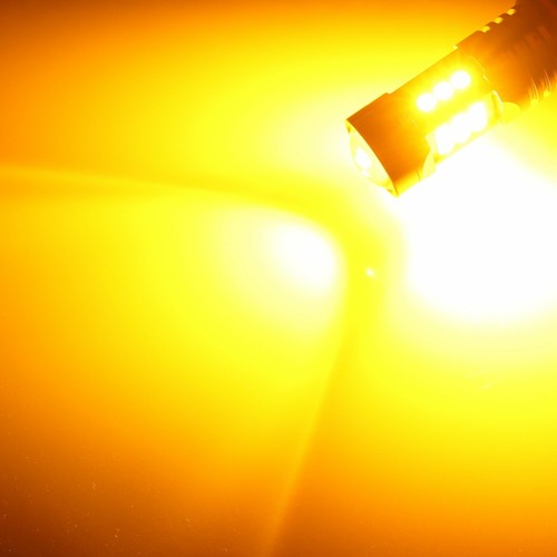 JDM ASTAR 2x 1600LM PSX24W 2504 Amber 27-SMD LED Fog Light Bulbs with Projector - Foto 4 di 9