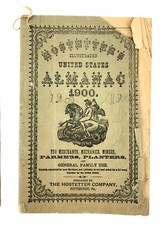 1900 Hostetter’s Illustrated United States Almanac Pittsburgh PA