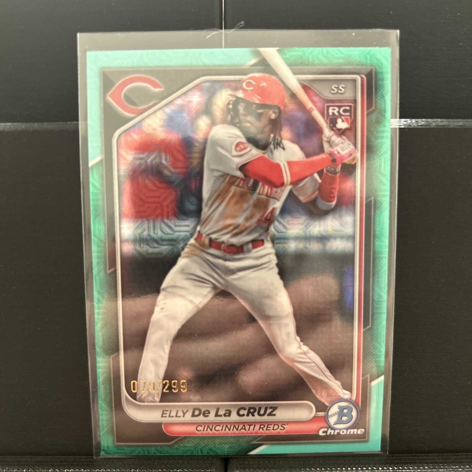 Elly De La Cruz 2024 Bowman Chrome Mega Box #42 Aqua Refractor /299 SP Rookie