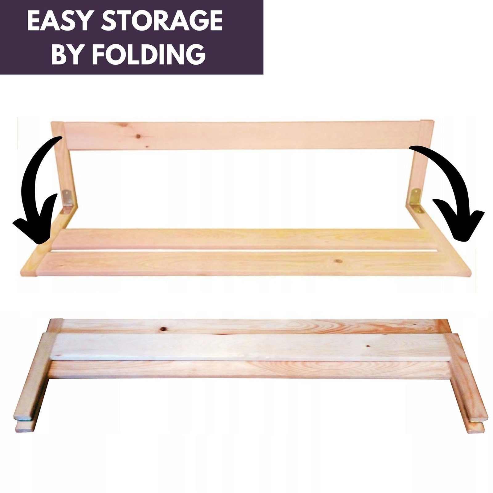 Universal Use Bed Guard Solid Wood Bed Rail For Toddlers Cot Bed Guard