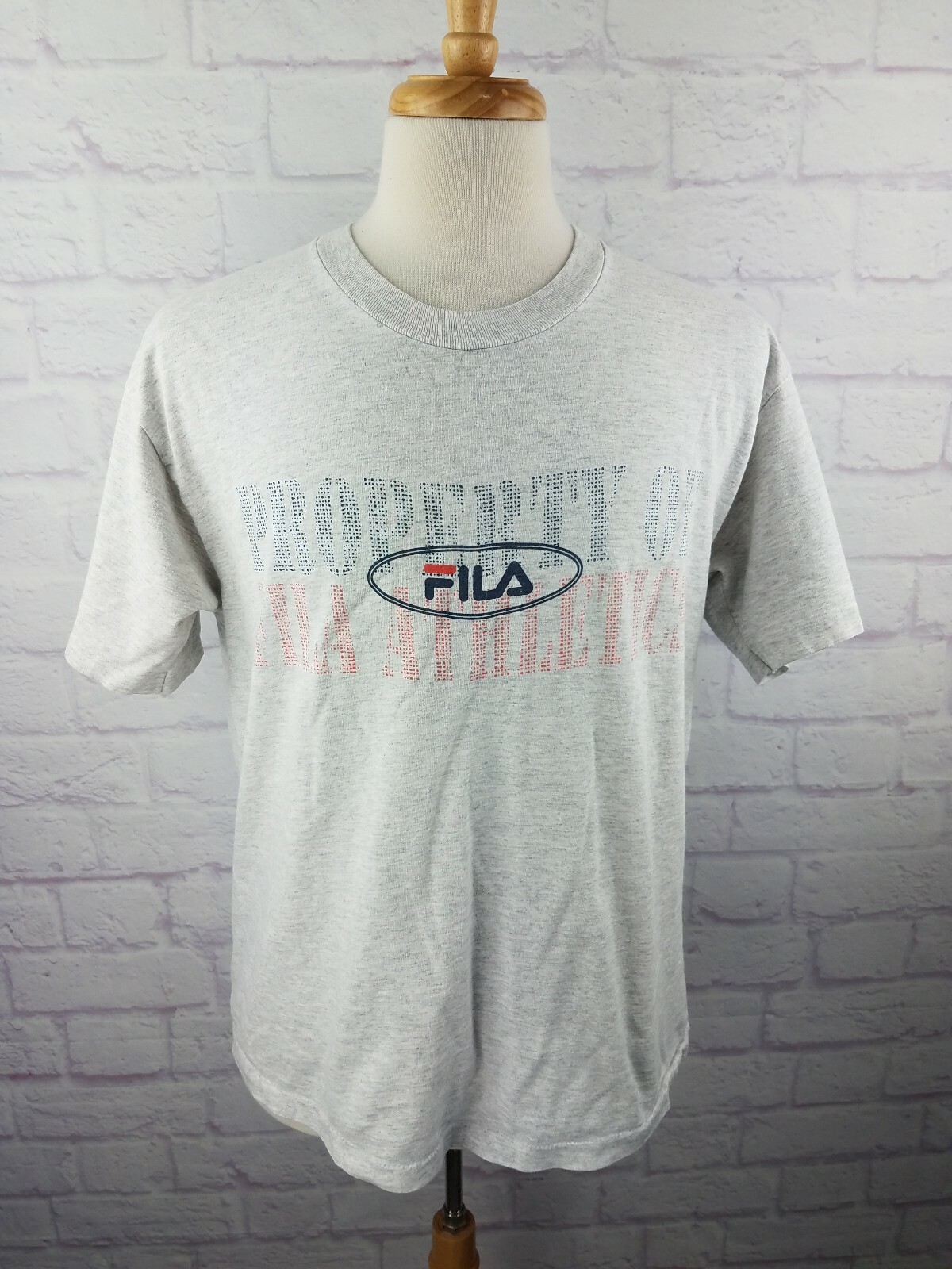 T shirt Fila vintage anni 90 proprietà di uomo taglia grande maglietta sportiva atletica