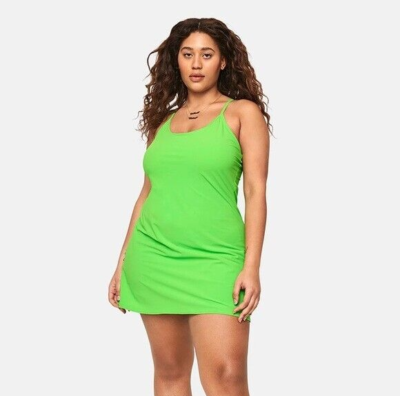 green emerald velvet dress The Exercise Dress in CloudKnit Fabric - Joggy Green | OV main image 0