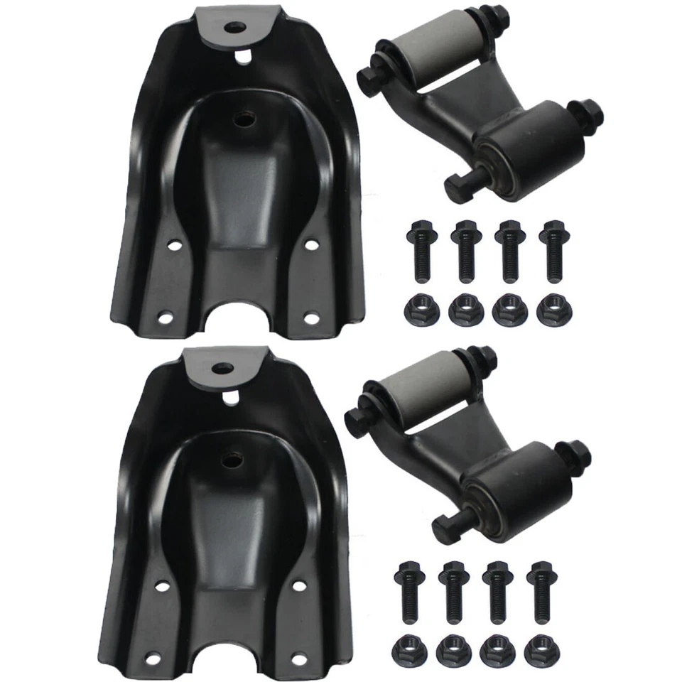 Kit de reparación de soporte de suspensión de grillete de resorte de hoja trasera para Chevy GMC C1500 C2500 Foto 2 de 4