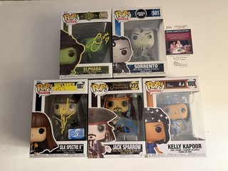 Funko Pop Signed Lot ACTORS JSA Beckett COA Johnny Cynthia Malin Ben Mindy