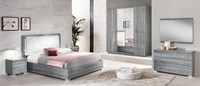 Schlafzimmer Set Bett 2Xnachttisch Kommode Spiegel Kleiderschrank 6Tlg. MöBel