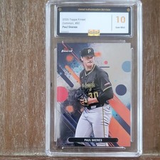 Topps 2025 Finest Paul Skenes #50 Pirates Global Authentication Services 10