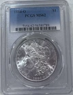 1884-O MORGAN SILVER DOLLAR COIN PCGS MS62