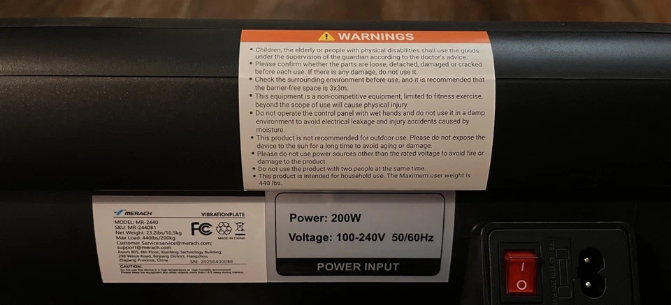 Merach 2440 Vibration Plate Exercise Machine Black Model With Remote. - Image 4 of 4