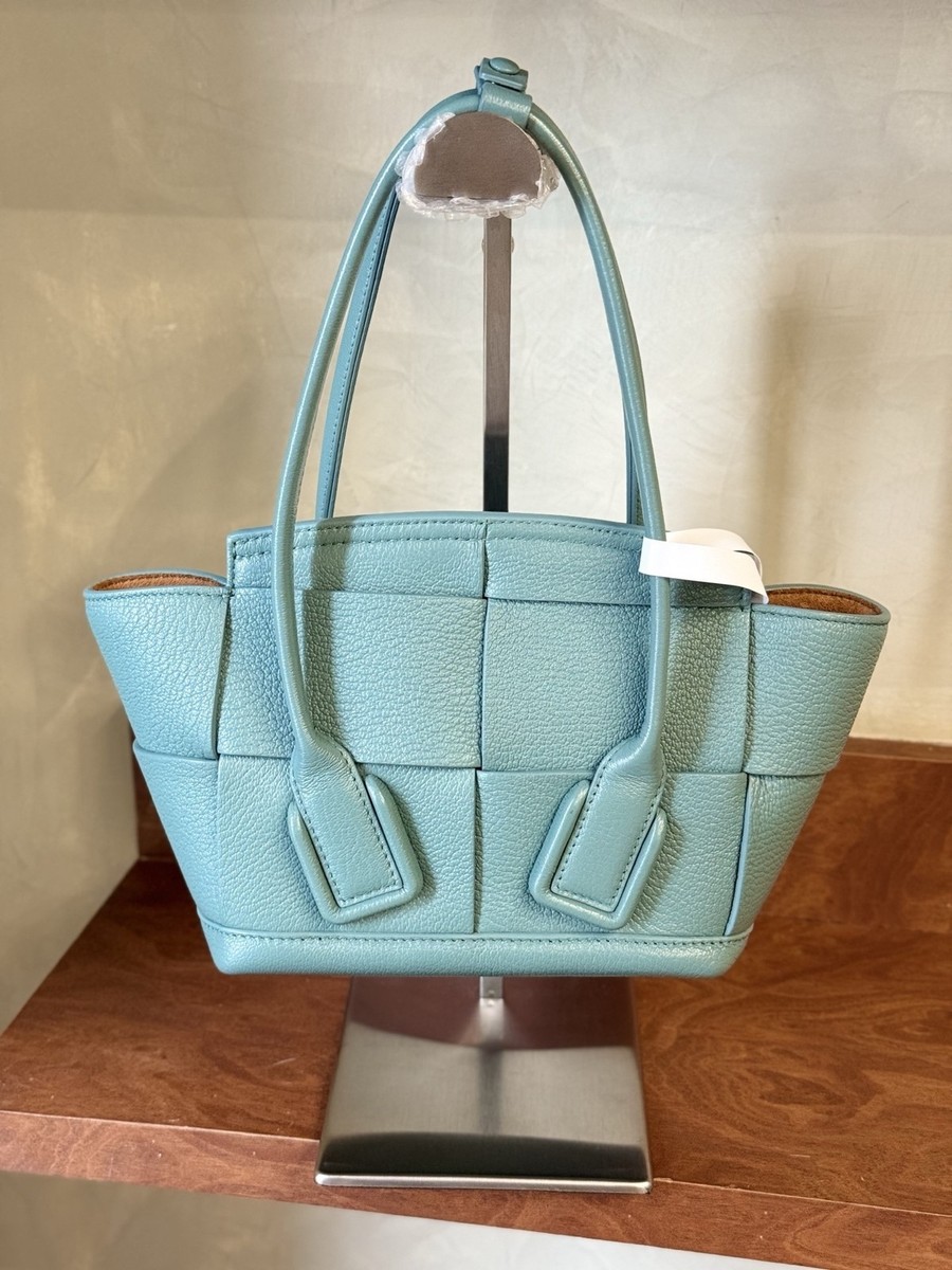 Bottega Veneta Arco Mini Blue Top Handle Bag For Women | eBay
