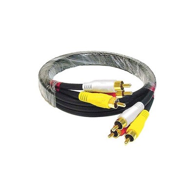 MONOPRICE 2196 Triple RCA Dubbing Cable,RG59U,3 ft. 5RFY4