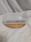 #274 Vtg Proctor Silex Casserole Slow Cook Dish White Wheat Pattern Milk Glass