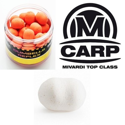 70g MIVARDI weiße Crazy Liver/Leber Dumbells Reflex 18 mm PopUp (18,27Euro/100g)