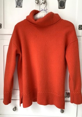 Woolovers Rollkragenpullover Merinowolle Orange Größe M
