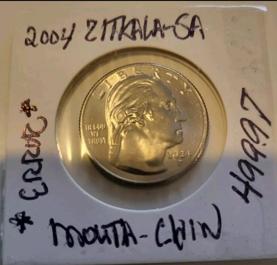 2024-P ZITKALA  UNCIRCULATED ERROR SMOKING PIPE/DOUBLE CHIN/DOUBLING NICE!!! - Image 3 of 4