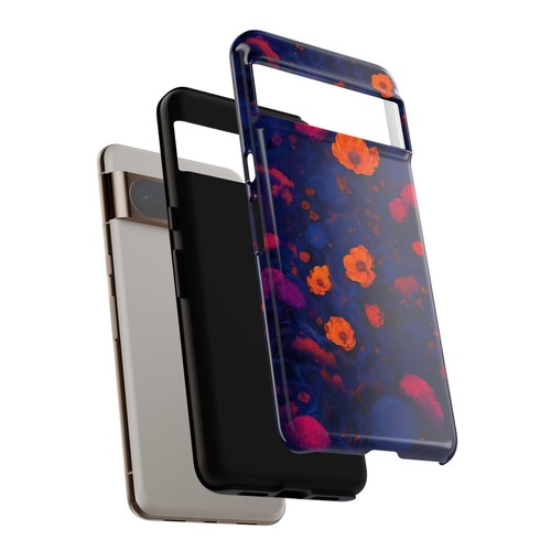 Blue Floral Phone Case, Tough Phone Case, Cute Phone Cover, Unique Gift For Her - 第 151/273 張圖片