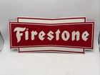 Original Firestone Tire Gas & Oil Advertising Sign Vintage