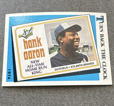 Topps 1974 Turn Back The Clock Hank Aaron Atlanta Braves Base Card #663