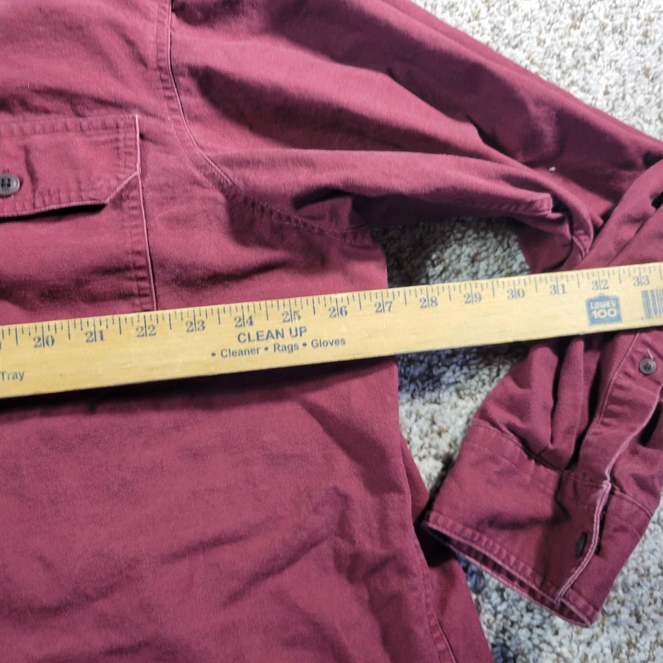 Redhead Shirt Mens 2XL Red Long Sleeve Button Up Canvas Camp Outdoors  - Image 4 of 4