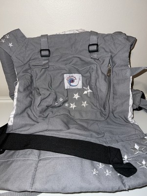 ERGOBABY Ergo Baby Carrier Canvas Sling Gray Hooded with Star Embroidered