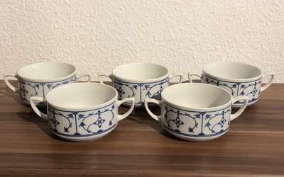 5 DDR Jäger Eisenberg Strohblume Muster Suppentassen Ostalgie Vintage Retro