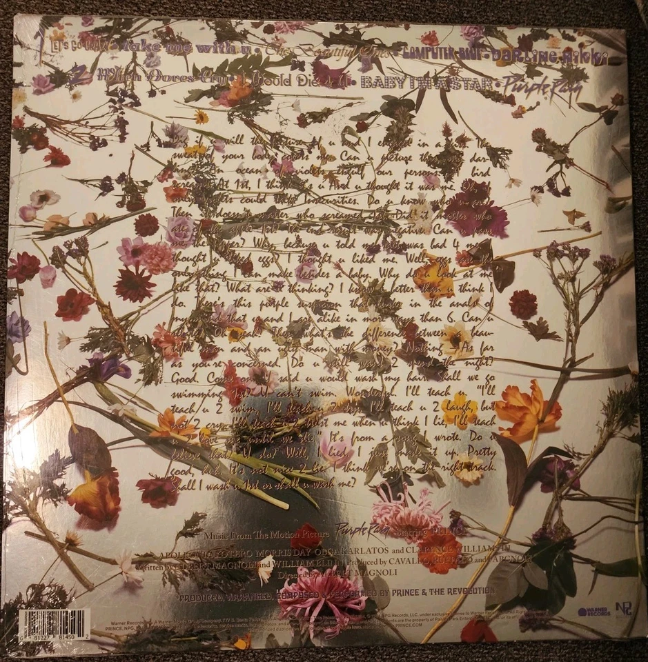 Prince 2024 Vinyl Pressing Lp Of Purple Rain Limited Edition On Purple Splatter  - Image 2 of 2