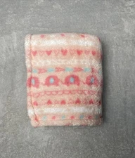Baby Gear Elephant Blanket Pink Hearts Circles Plush Soft Fleece Lovey 30”x36”