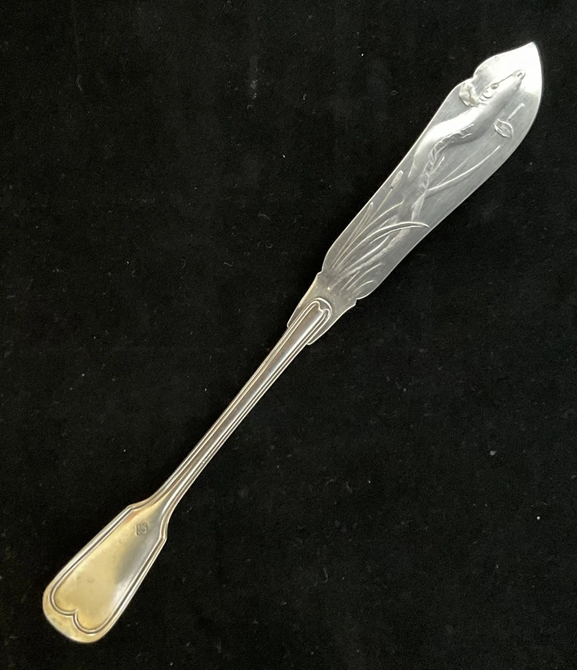 Cuchillo para servir pescado grabado Berndorf plateado Foto 3 de 4