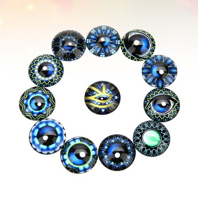  20PCS 20MM DIY Time Glaspflaster Runde Form Muster Brillenoberfläche Kreative