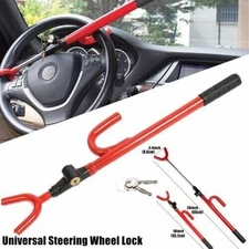 Steering Wheel Lock The Club Twin Hooks Anti Theft Car Truck Van SUV Universal