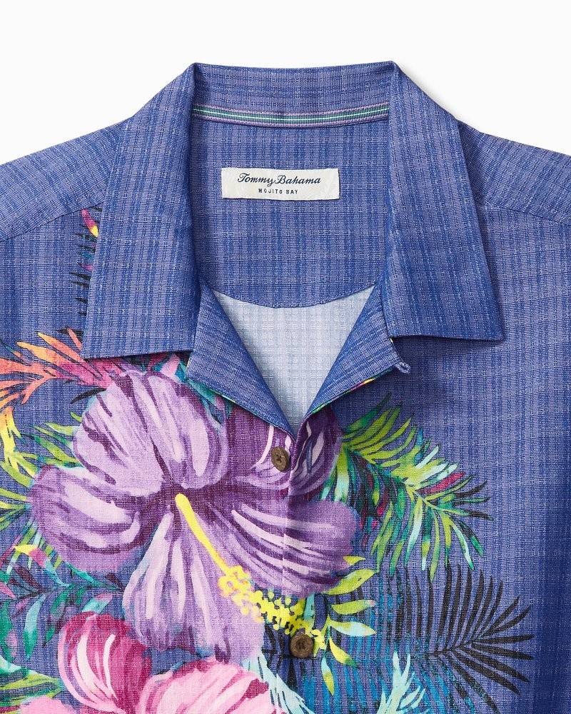 Tommy Bahama Mojito Bay Flora Cres IslandZone® Camp Shirt Men's Size L $138