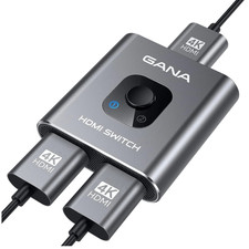 HDMI splitter, HDMI switch, 4K@60Hz, 2 in 1 o...