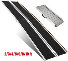 Folding Aluminum Wheelchair Ramp 2/3/4/5/6/8/10 ft Mobility Ramp 800lbs