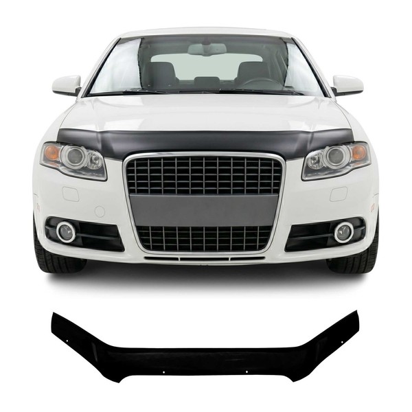 Motorhaube Deflektor Insekten Steinschlagschutz FüR Audi A4 B7 2004-2009 Dunkel-image