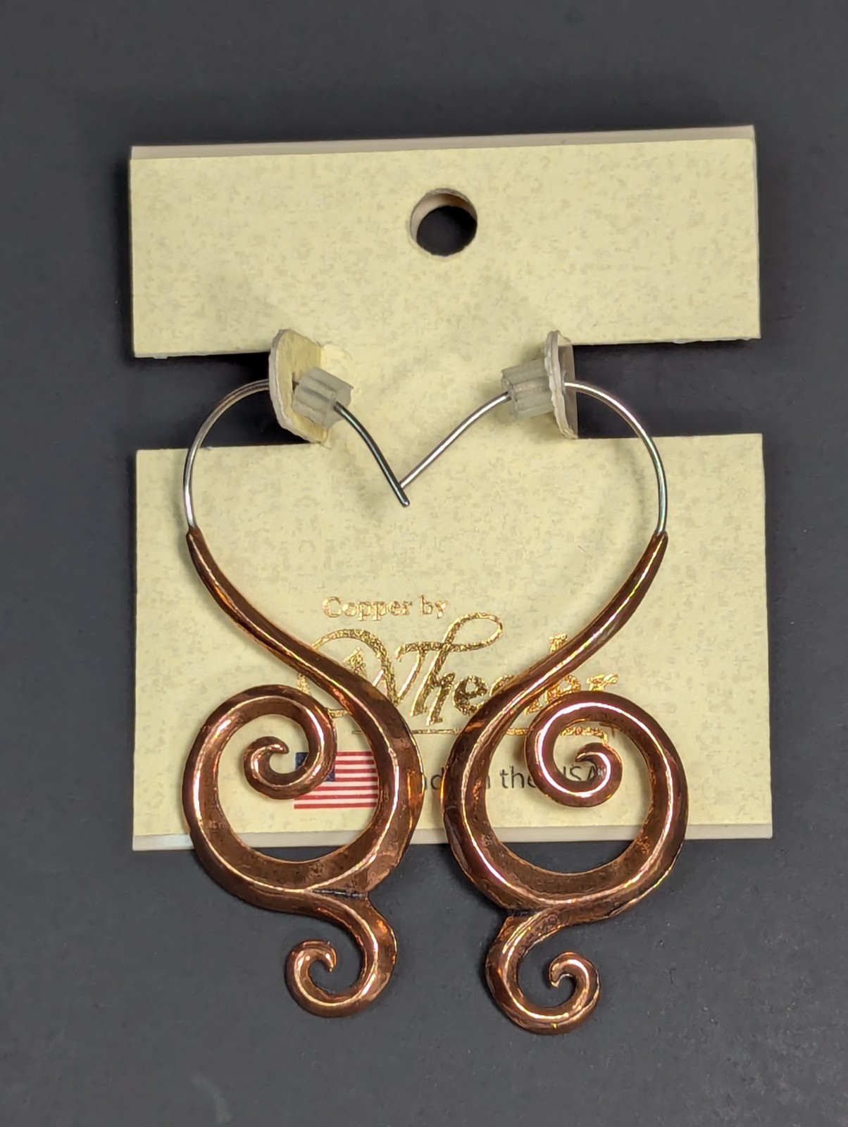 Wheeler Manufacturing Copper Dangle Drop Earrings… - image 3