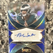 2024 Panini Select Blue Prizm Autograph Nolan Smith /99 SSP-NSH Eagles