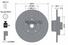 2x Bremsscheibe PAGID 56294NC f&uuml;r MERCEDES CITAN Gro&szlig;raumlimousine W415 Tourer 2