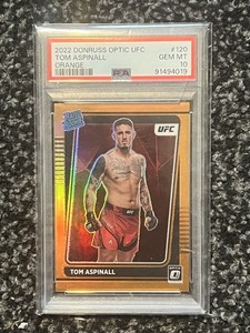 Tom Aspinall 2022 Panini Optic UFC Orange /49 PSA 10 Prizm RC SP #120 Rookie