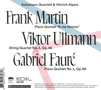 HINRICH ALPERS SCHUMANN QUARTETT - FAUR+Γ-¼ - MARTIN - ULLMANN (CD)